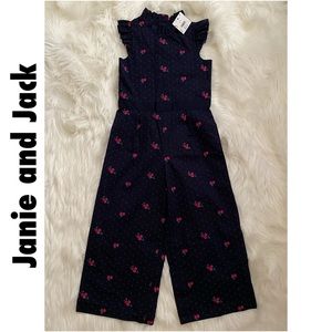 Janie and Jack Floral Dot Jumpsuit